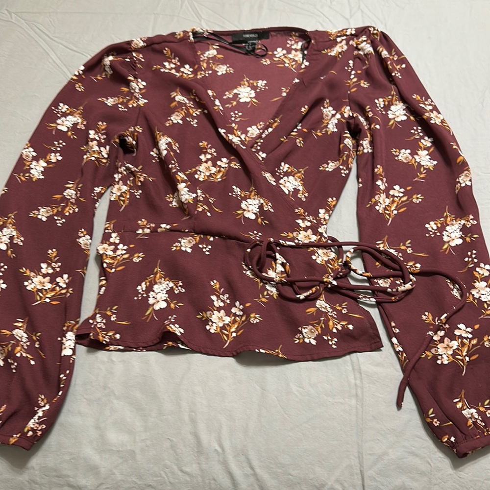 Waist tie blouse
